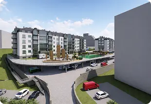 Большая закрытая парковка